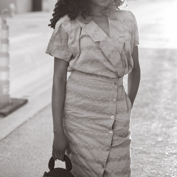 Vtg 80s Boho Festive Matching Blouse Skirt S - Picture 2 of 4